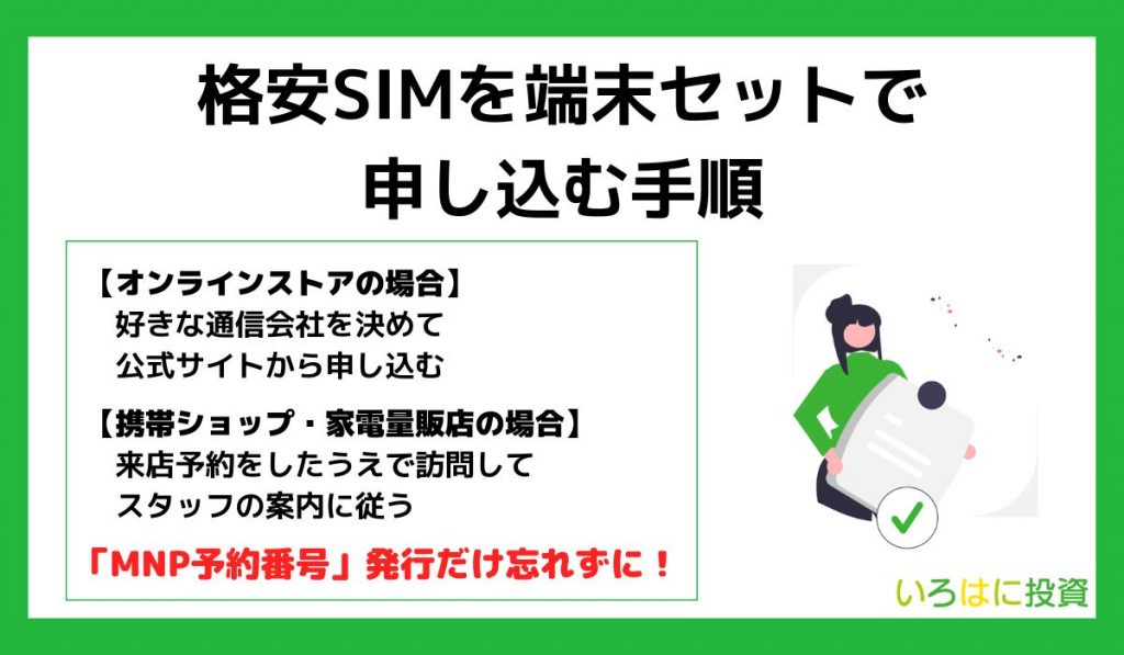 格安SIMを端末セットで申し込む手順