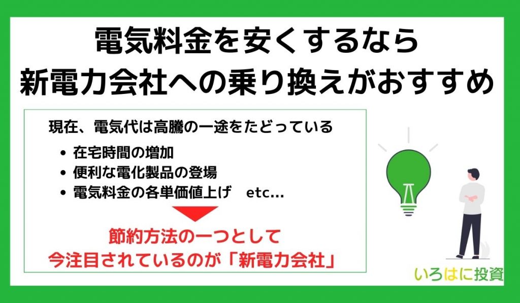 電気料金を安くするなら新電力会社への乗り換えがおすすめ