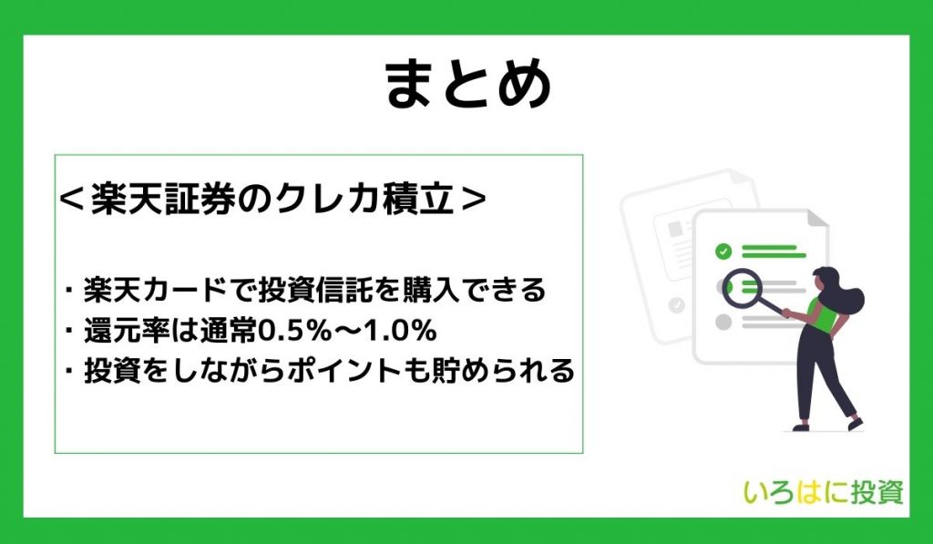 【まとめ】楽天証券のクレカ積立