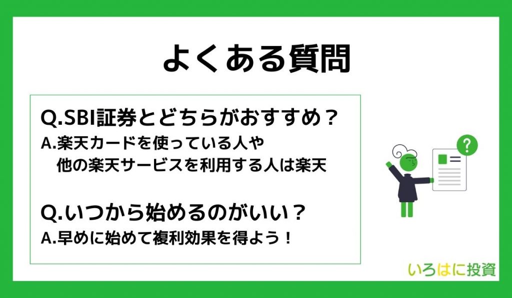 楽天証券のつみたてNISAに関するよくある質問