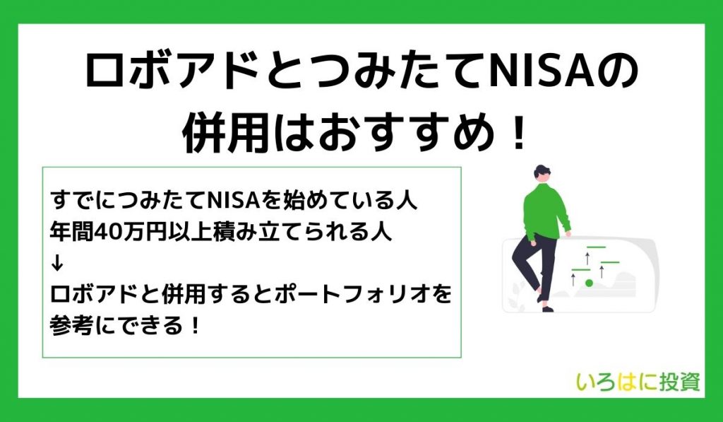 ロボアドバイザーとつみたてNISAの併用はおすすめ!