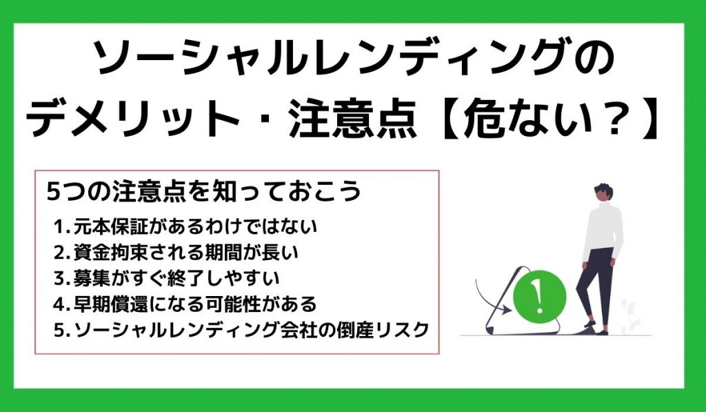 ソーシャルレンディングのデメリットや注意点