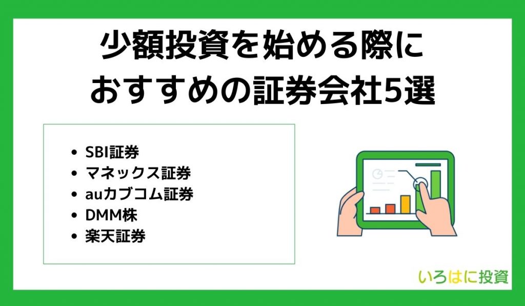 少額投資がおすすめの証券会社