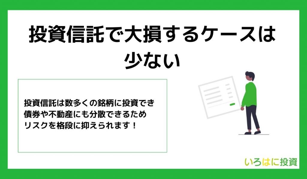 投資信託で大損するケースは少ない