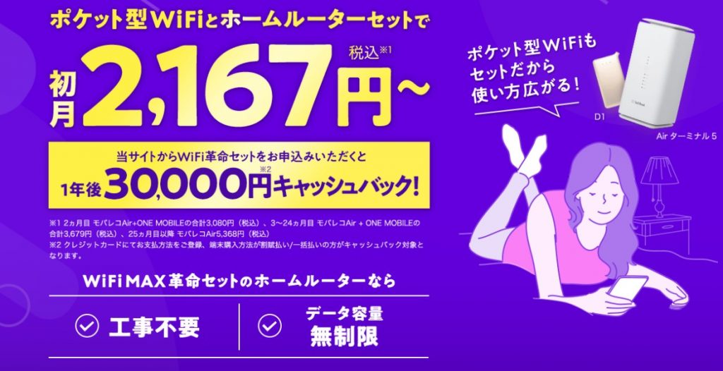 WiFiMAX革命セット公式