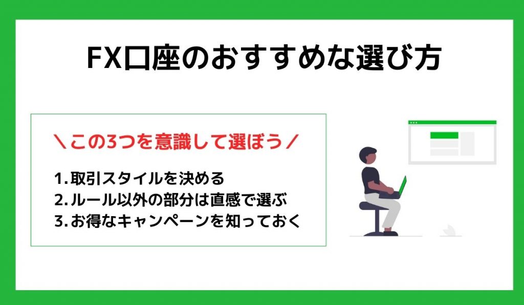 FX口座のおすすめな選び方