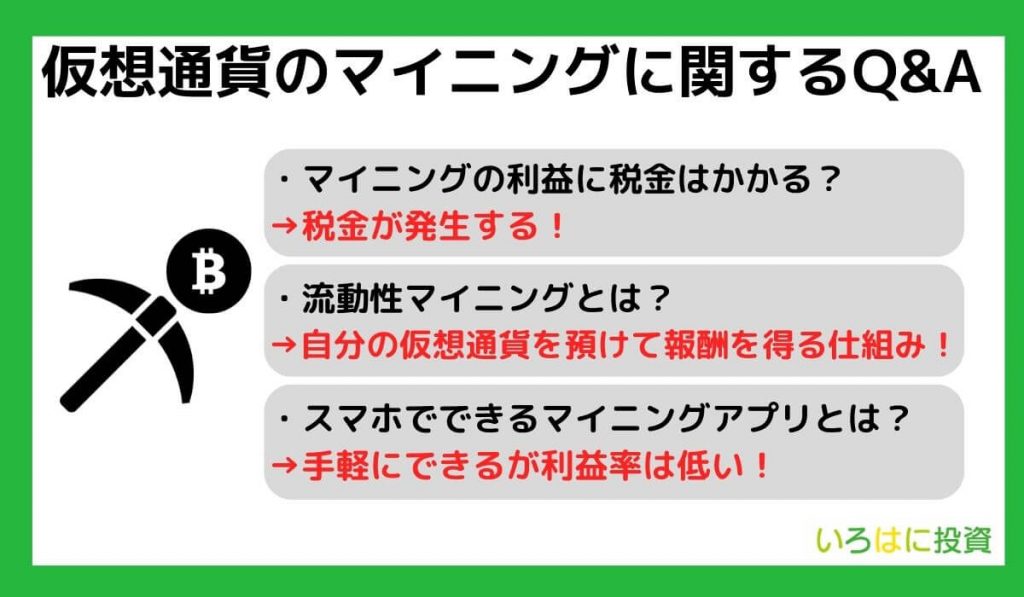 仮想通貨のマイニングに関するQ&A