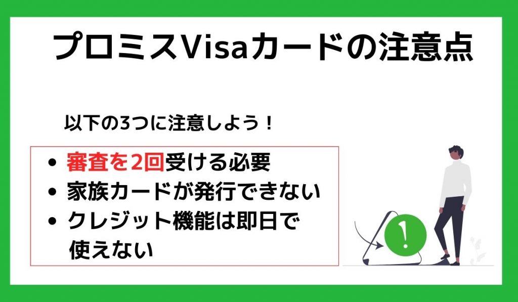 プロミスVisaカードの注意点