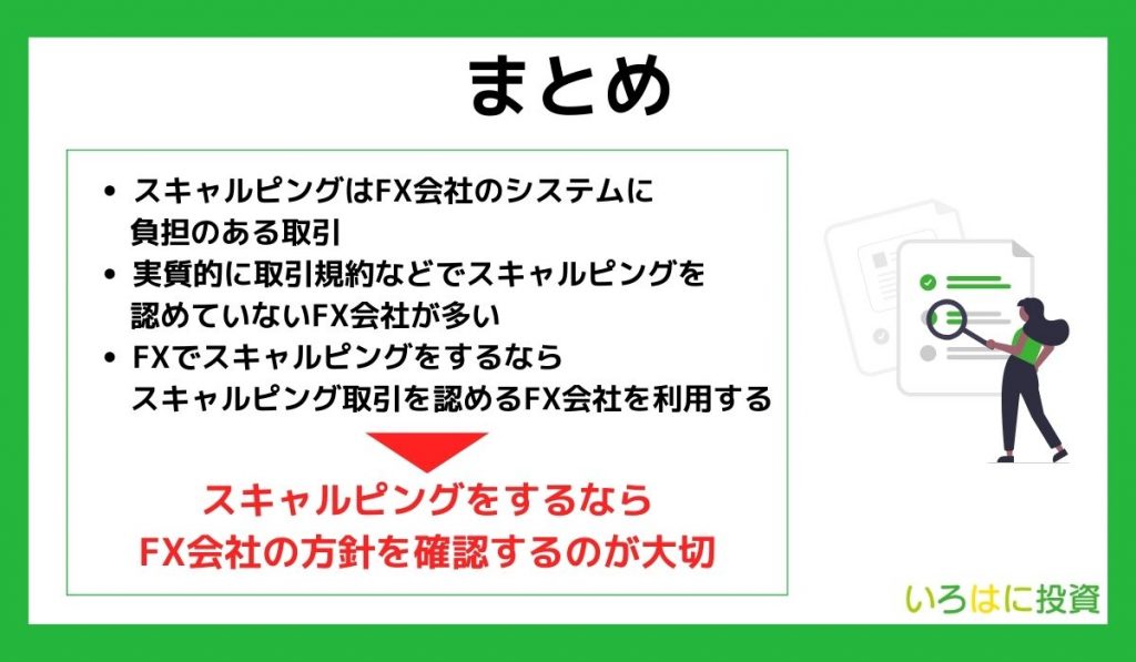 スキャルピング禁止のまとめ