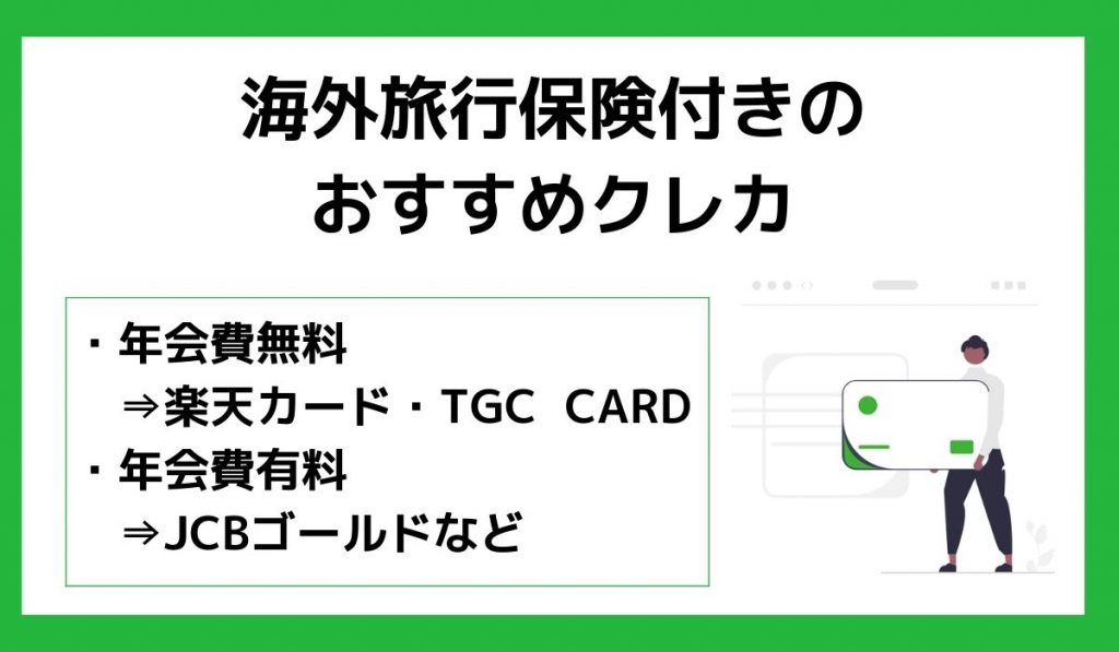 海外旅行保険付きのおすすめクレカ