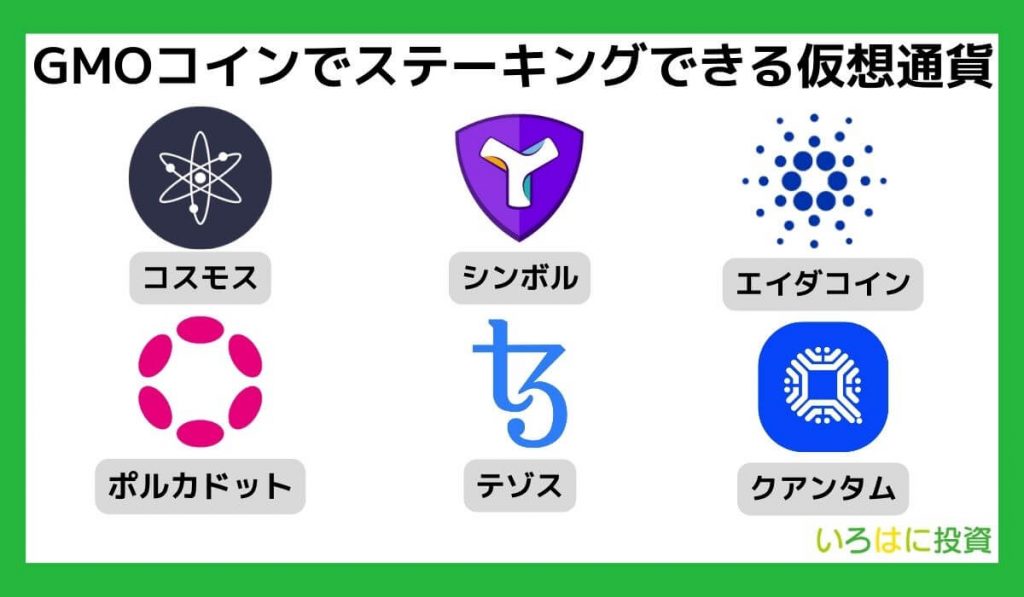 GMOコインでステーキングできる仮想通貨