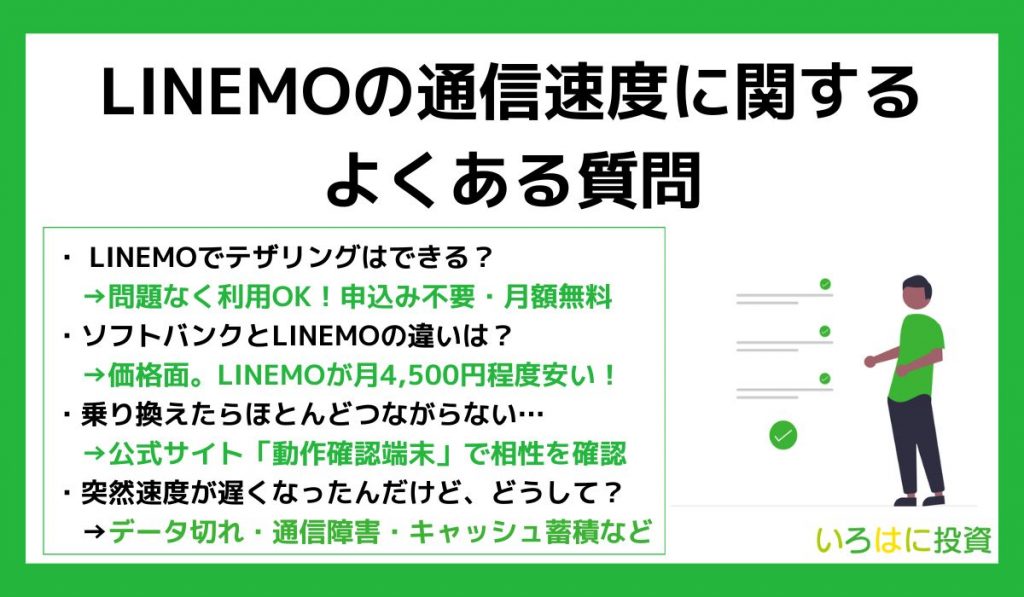 LINEMOの通信速度に関するよくある質問