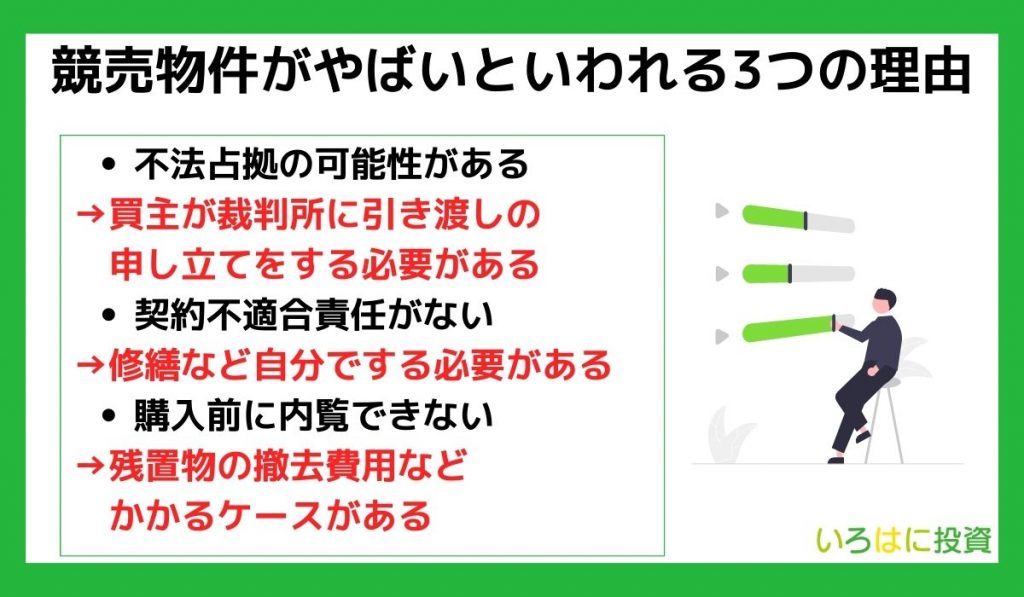 競売物件がやばいといわれる3つの理由