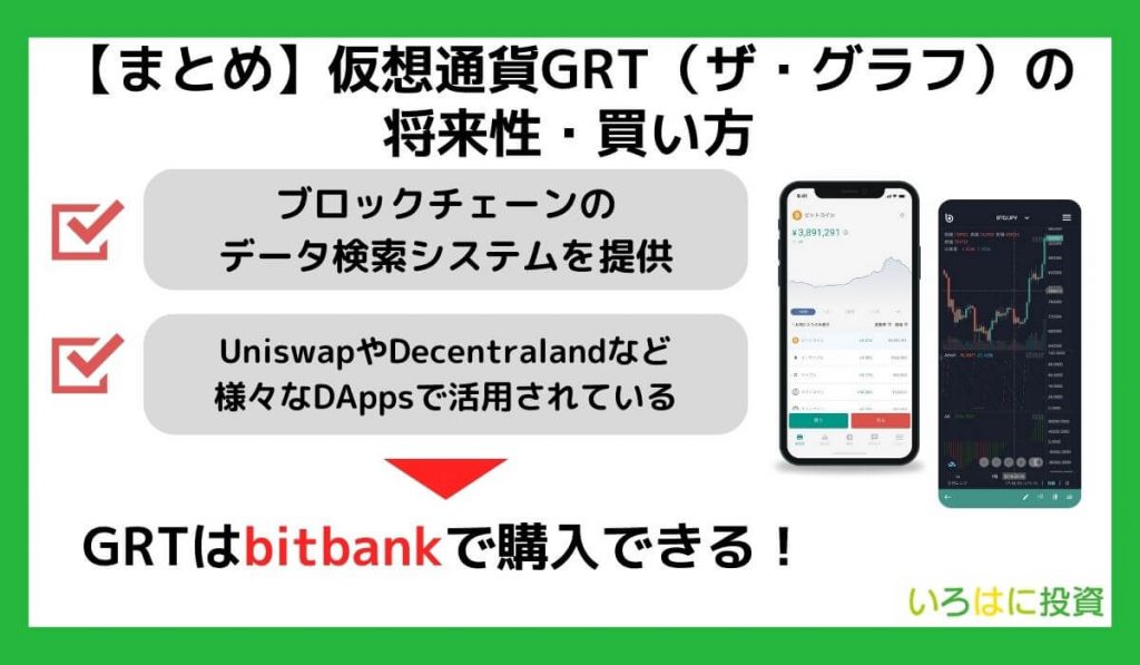 【まとめ】仮想通貨GRT（ザ・グラフ）の将来性・買い方