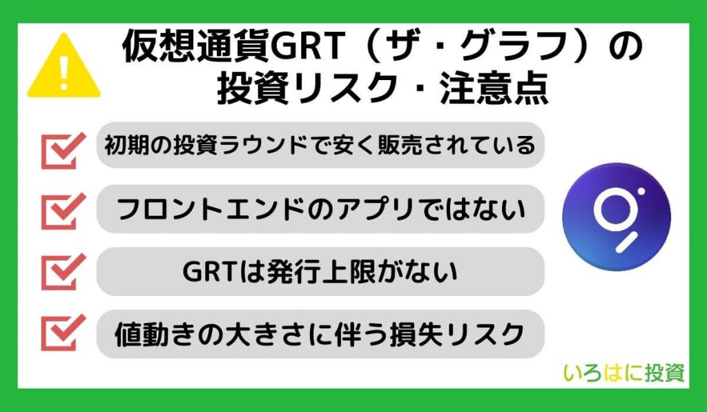 仮想通貨GRT（ザ・グラフ）の投資リスク・注意点