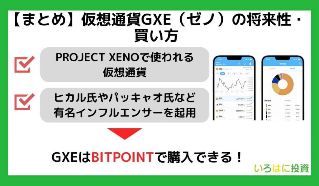 【まとめ】仮想通貨GXE（ゼノ）の将来性・買い方