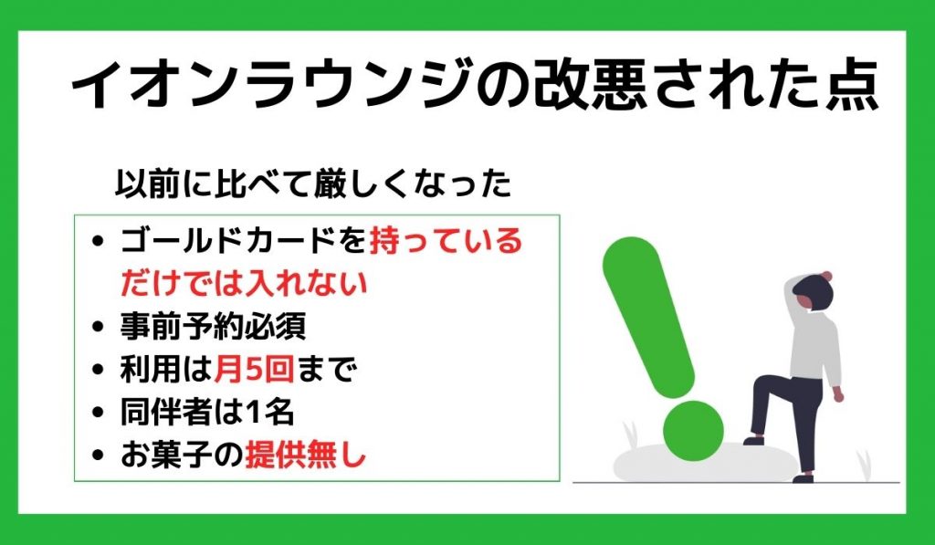 イオンラウンジの改悪された点