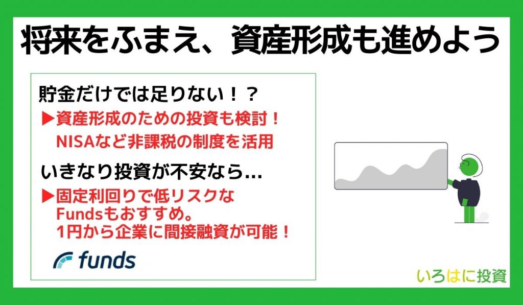 将来をふまえ、資産形成も進めよう