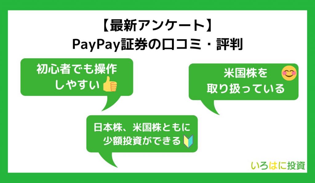 PayPay証券　最新アンケート