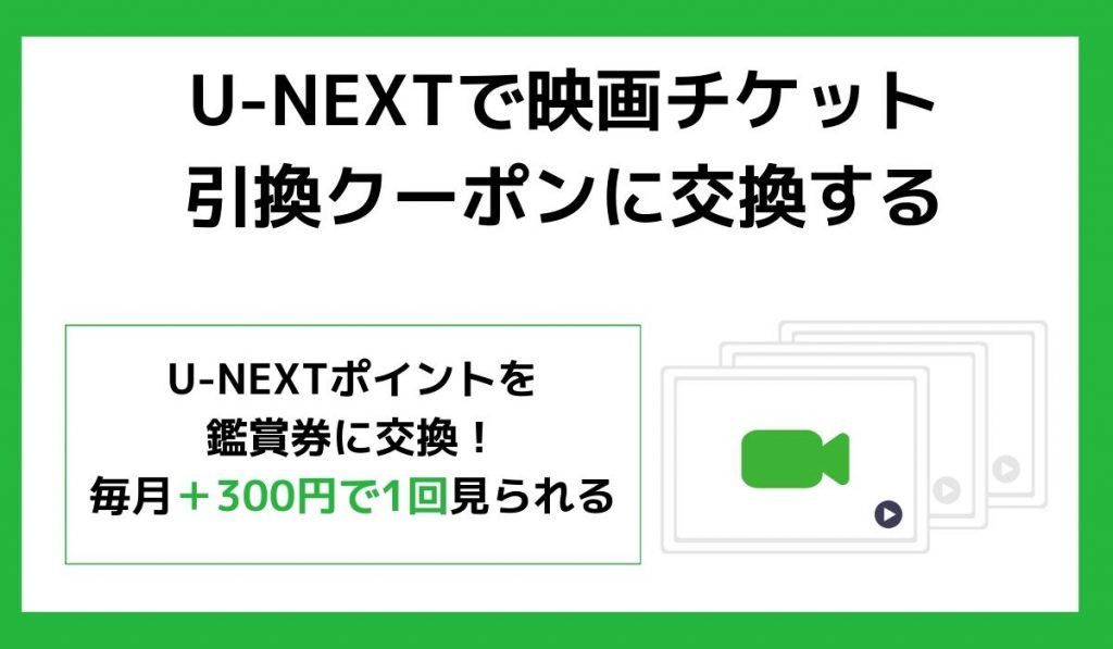 U-NEXTで映画チケット引換クーポンに交換する