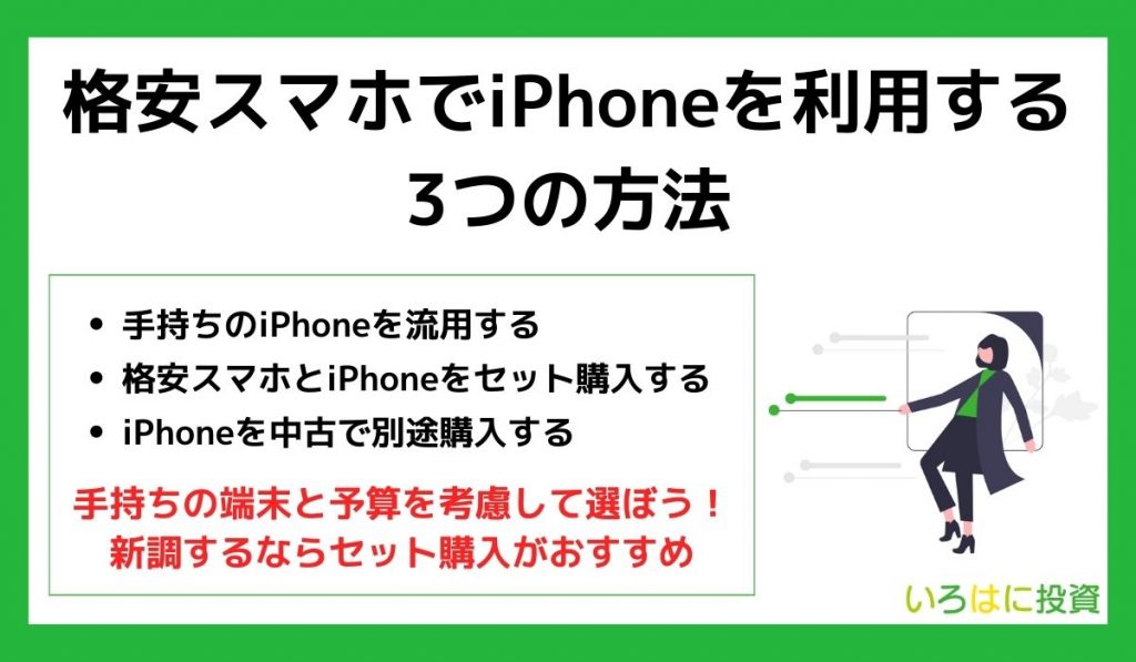 格安スマホでiPhoneを利用する3つの方法