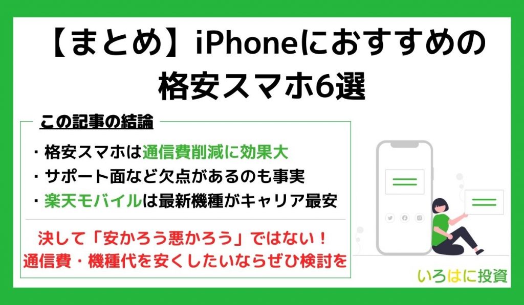 iPhoneにおすすめの格安スマホまとめ