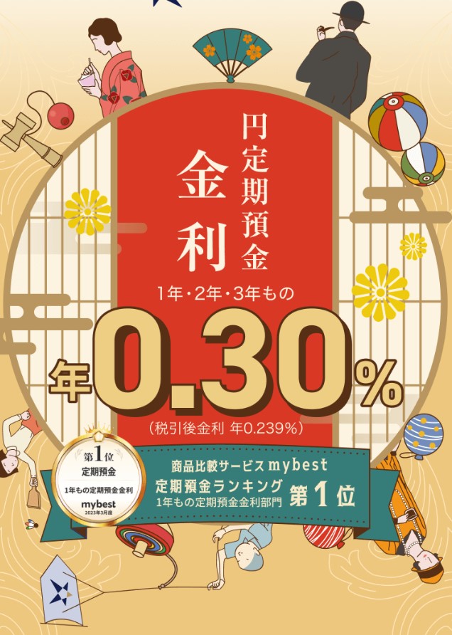 UI銀行円定期預金金利0.3%キャンペーン