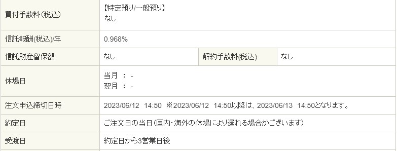 投資信託の約定日が注文日当日の場合