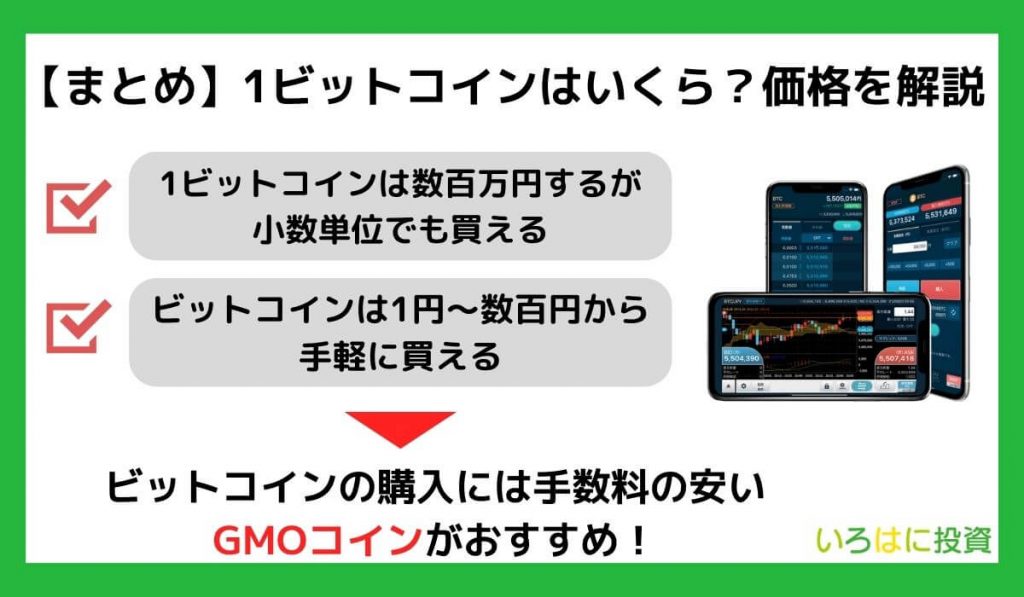 【まとめ】1ビットコインはいくら？価格を解説