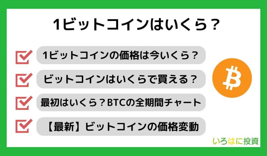 1ビットコインはいくら？