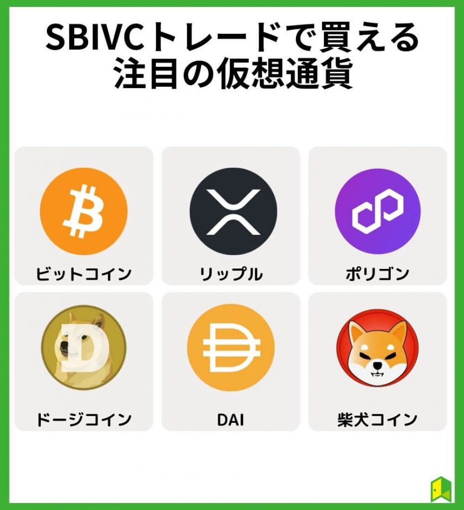 SBIVCトレードで買える注目の仮想通貨