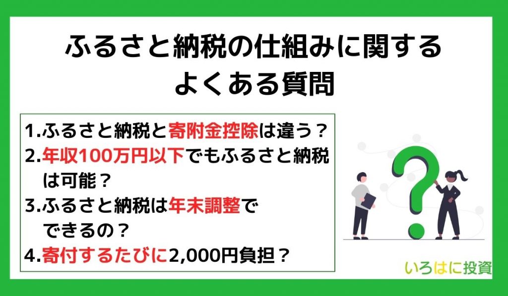 ふるさと納税の仕組みに関するよくある質問