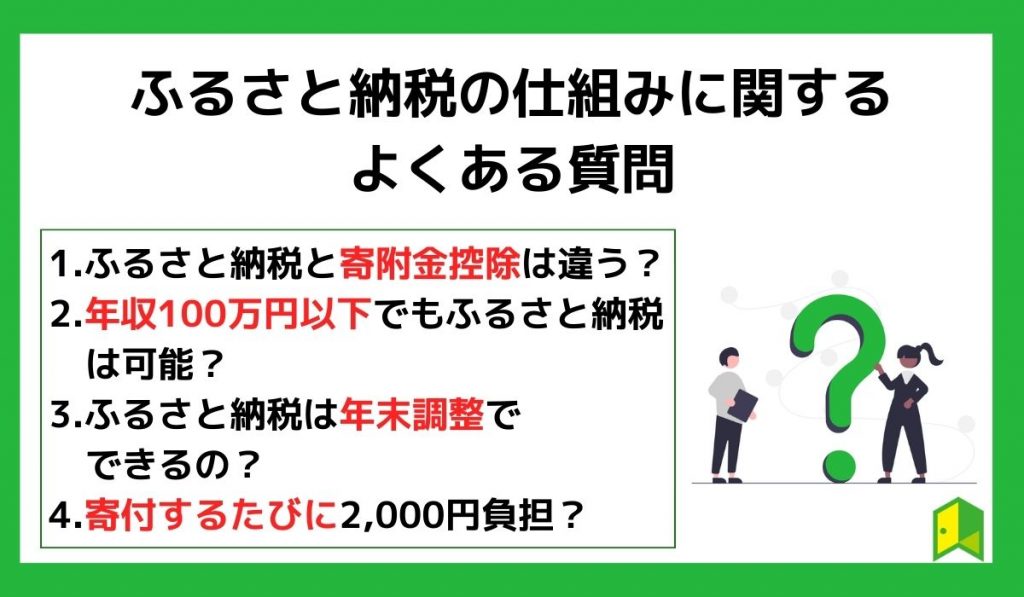 ふるさと納税の仕組みに関するよくある質問