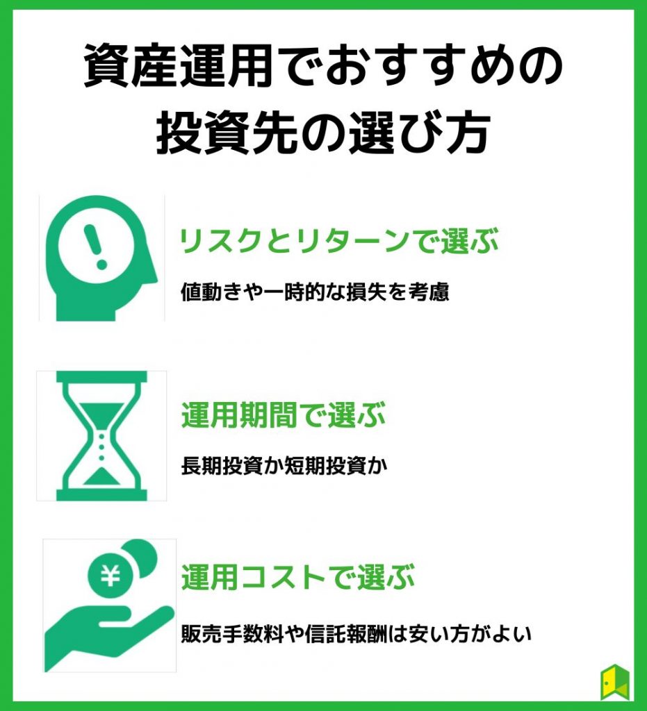 資産運用でおすすめの投資先の選び方