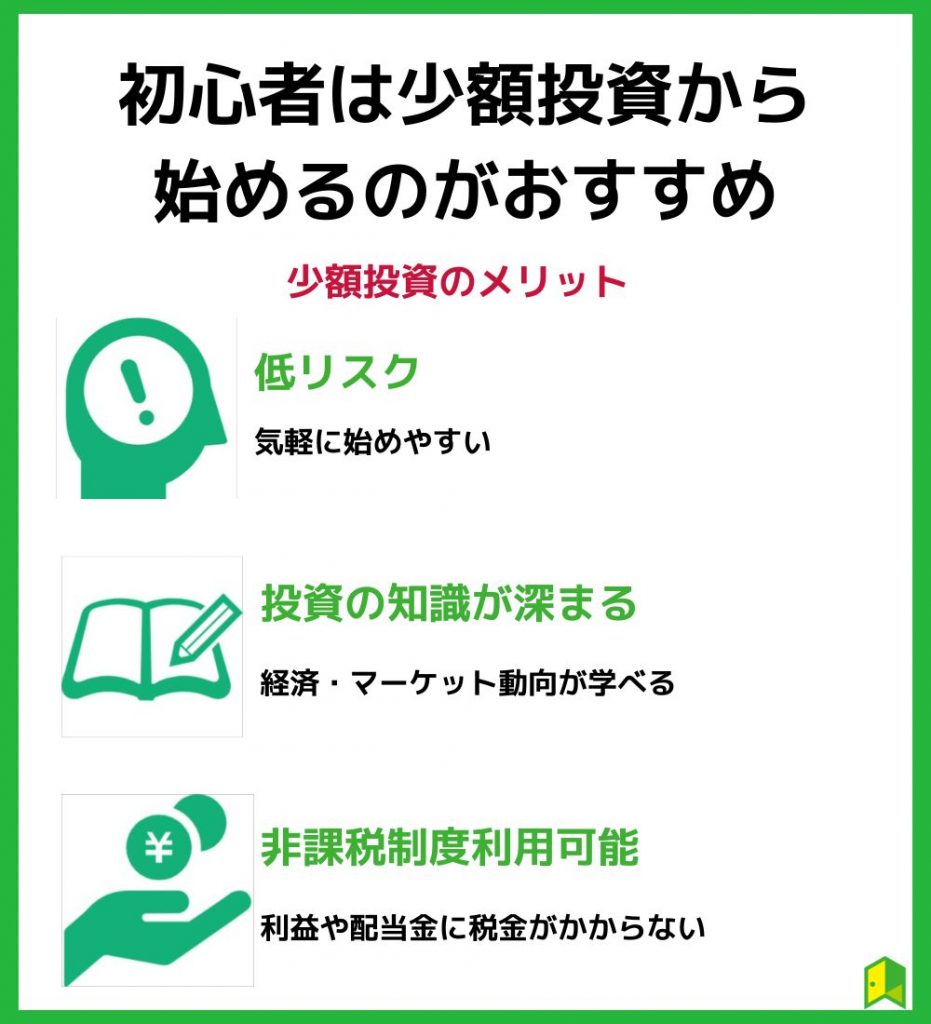 初心者は少額投資から始めるのがおすすめ