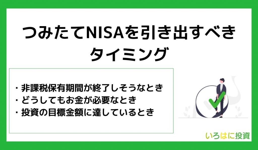 つみたてNISAを引き出すべきタイミング