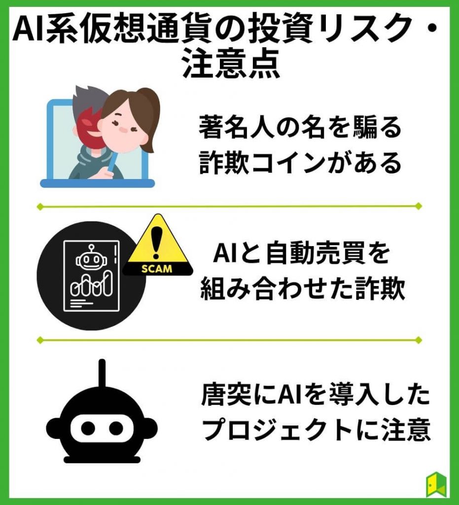 AI系仮想通貨の投資リスク・注意点