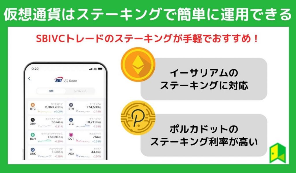 仮想通貨はステーキングで簡単に運用できる