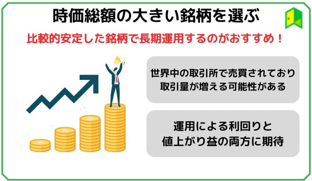 時価総額の大きい銘柄を選ぶ