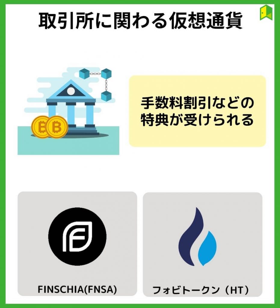 取引所に関わる仮想通貨