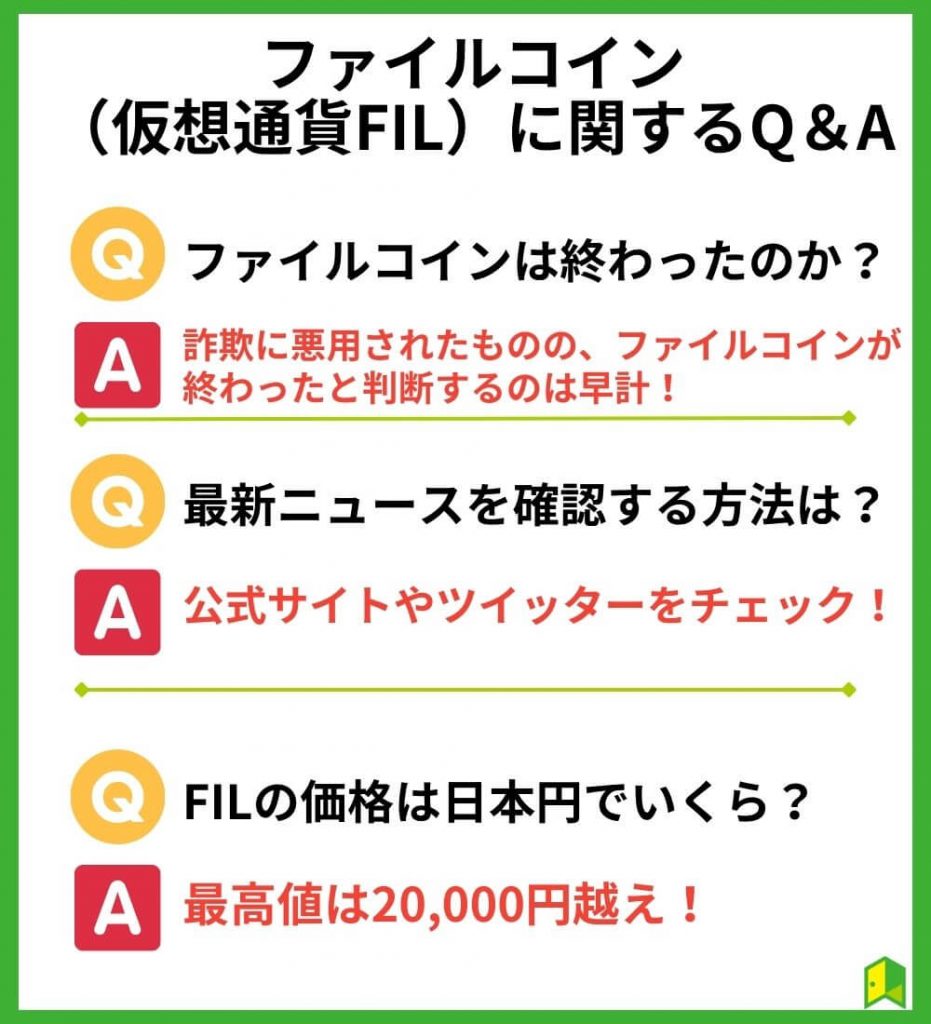 ファイルコイン（仮想通貨FIL）に関するQ＆A