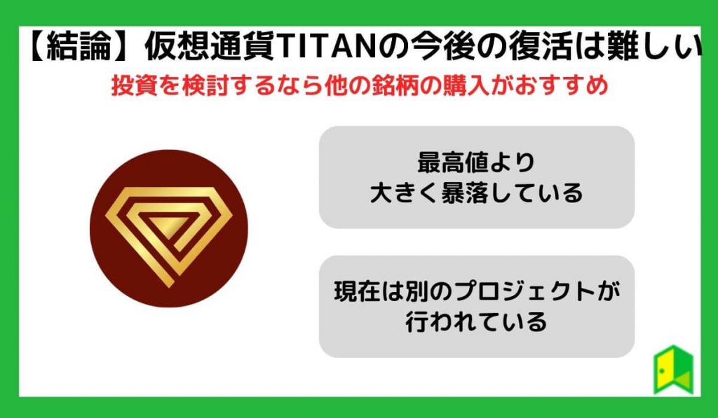 【結論】仮想通貨TITANの今後の復活は難しい