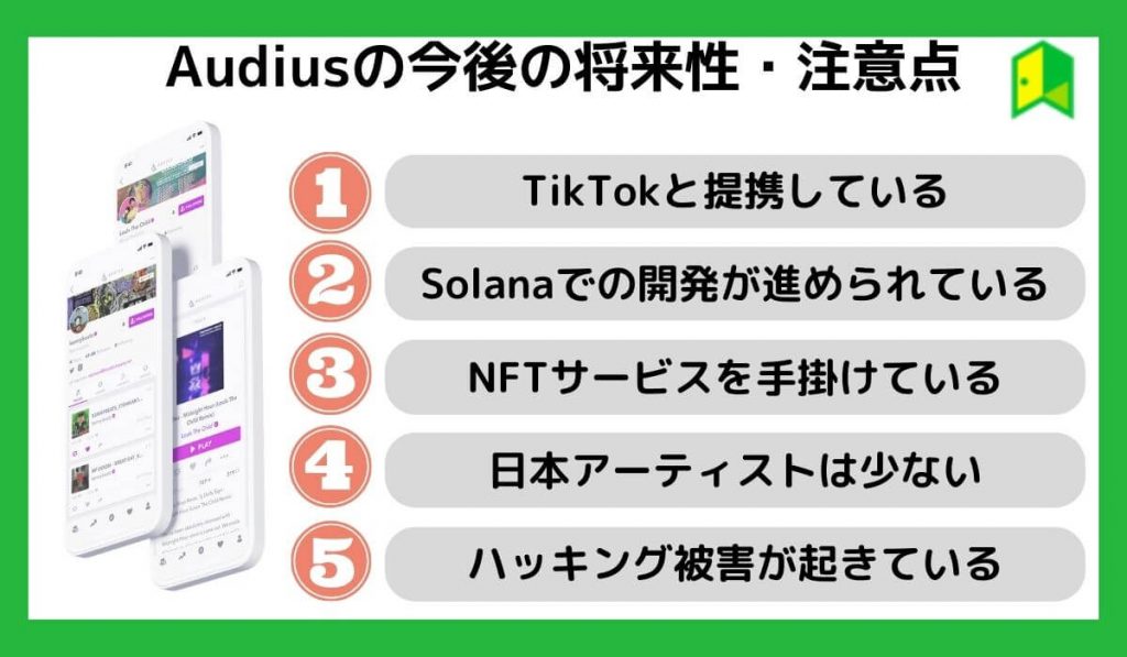 Audiusの今後の将来性・注意点