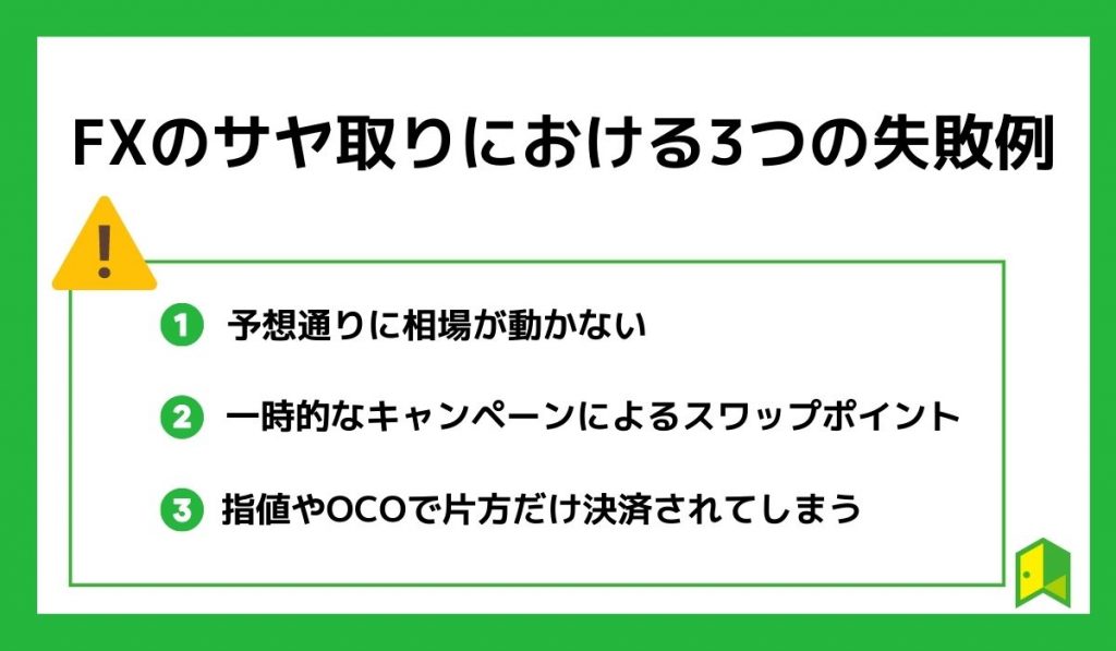 サヤ取りにおける3つの失敗例