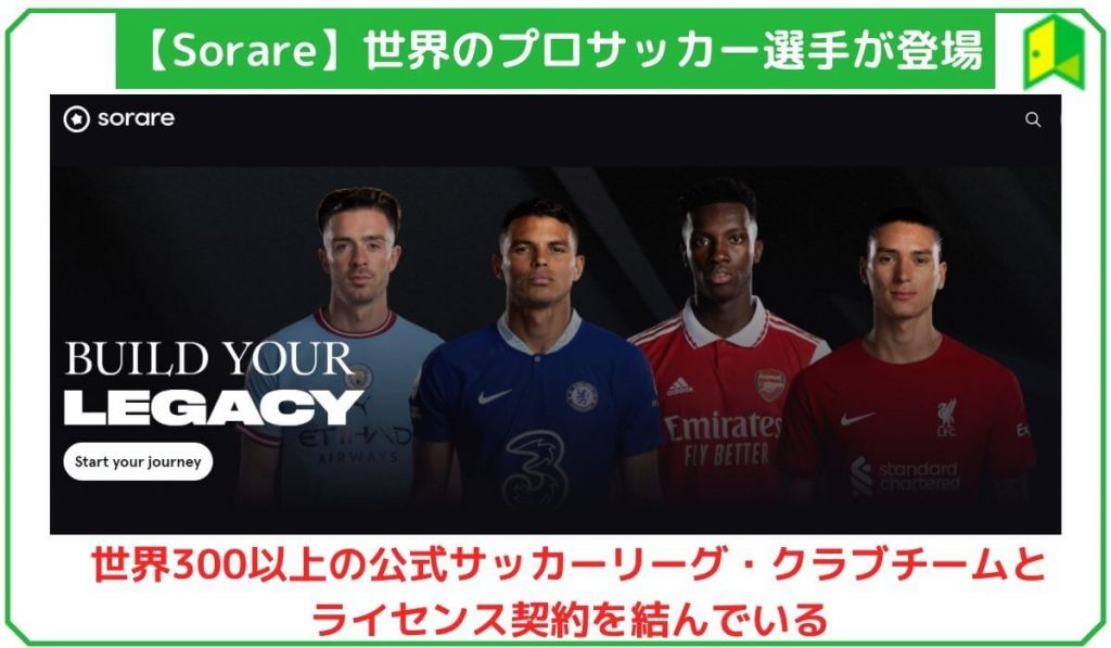 Sorare｜世界のプロサッカー選手が登場