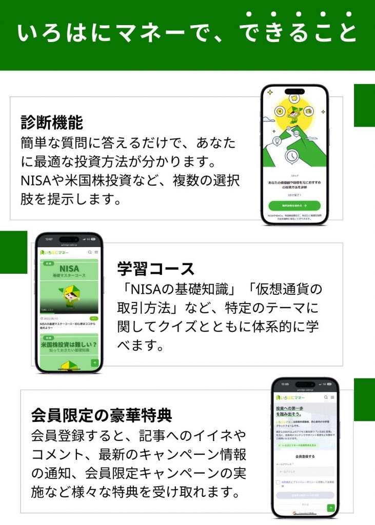 いろはにマネーの機能