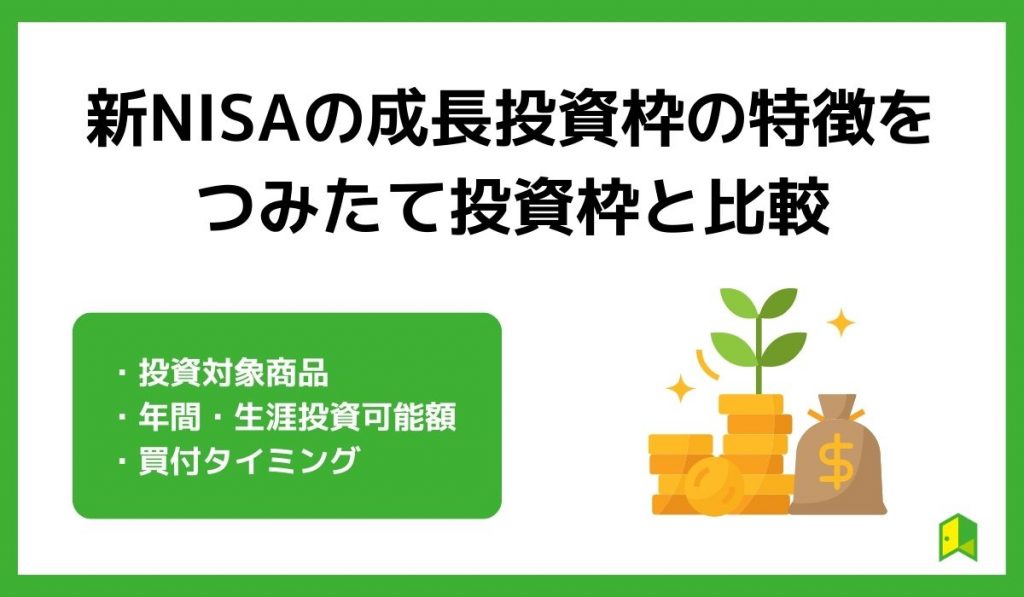 新NISAの成長投資枠の特徴をつみたて投資枠と比較