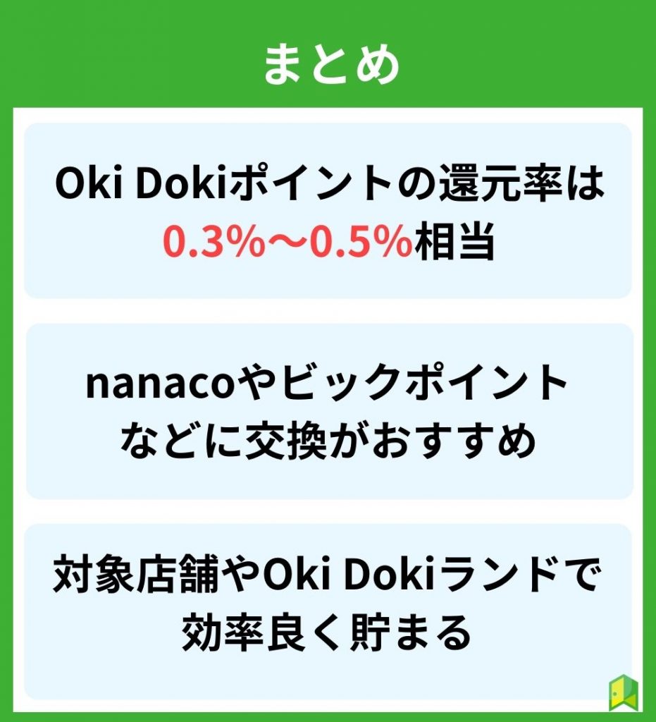 Oki Dokiポイントの還元率まとめ