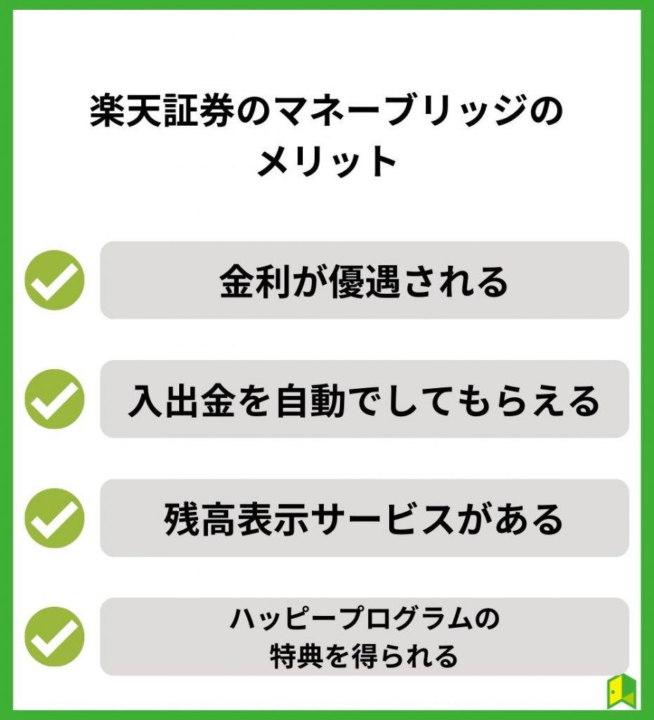 楽天証券のマネーブリッジの4つのメリット