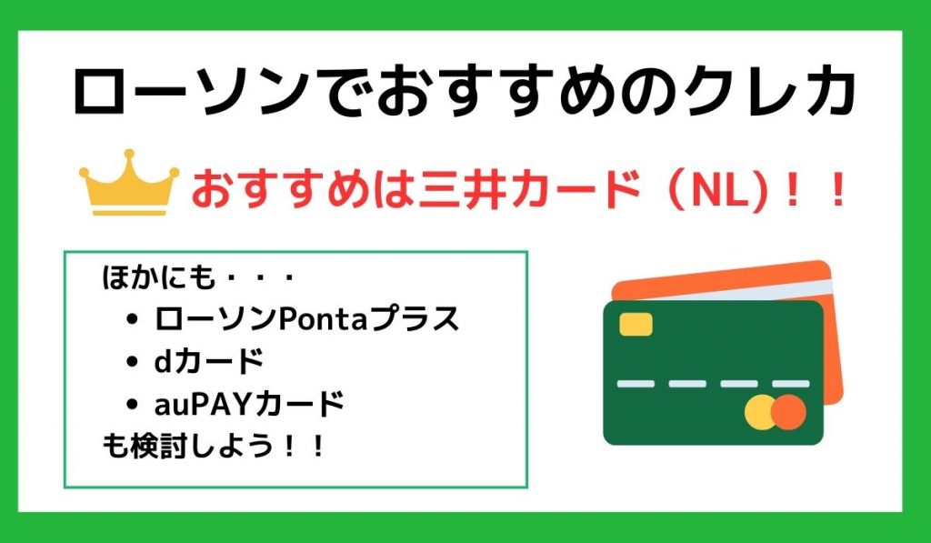 ローソンでおすすめのクレジットカード